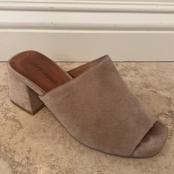 Jeffrey Campbell Suede Block Heel Sandals Size 8 - Picture 1 of 9